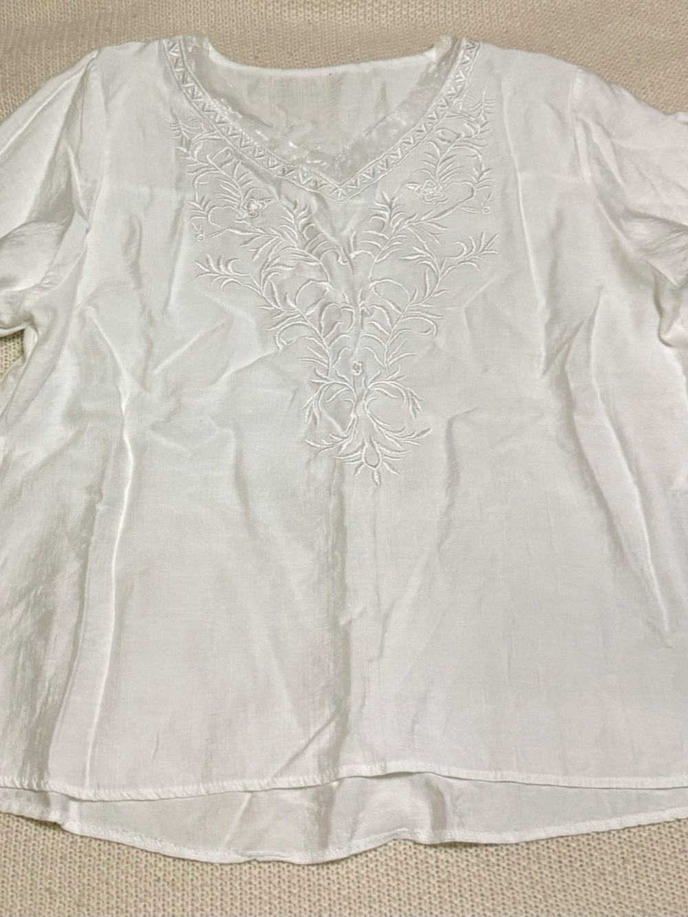 Embroidered White Blouse